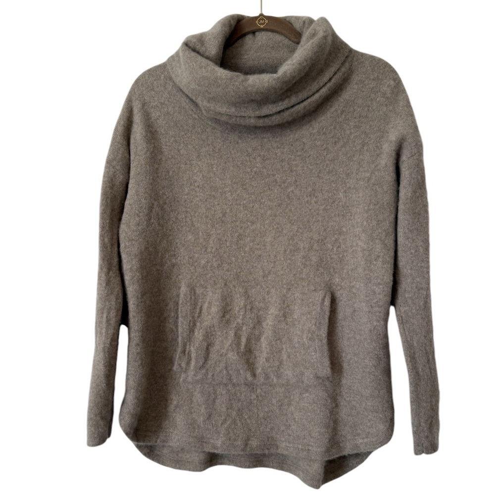 Frontgate 100% Cashmere Cowl Neck Soft Cozy Sweater Sweatshirt Unique Brown XL